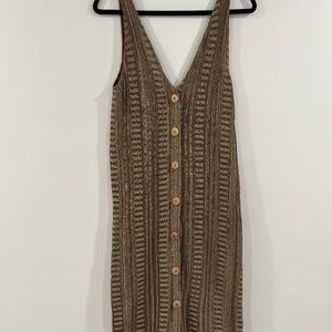 Zara knit sleeveless midi dress size S